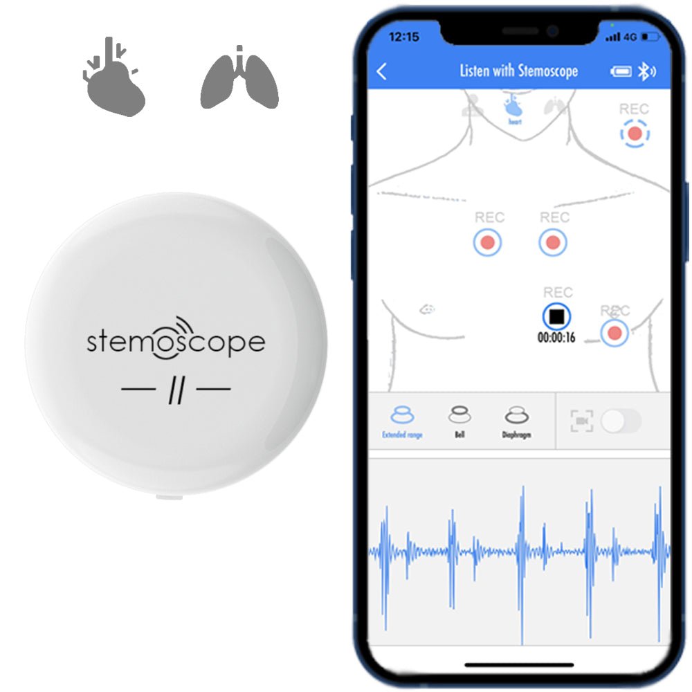 Stemoscope II, Personal smart wireless stethoscope – FDA cleared - stemoscope